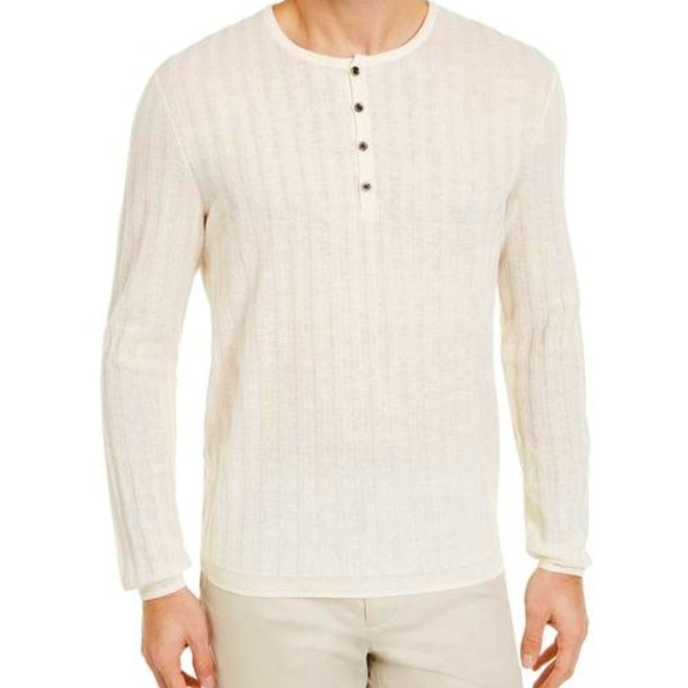 Alfani Men's Textured Henley Sweater